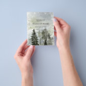 Budget/WINTER/Forest-Wedding Invitation. Flyer (Hand)