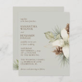 Budget Winter Pine Beige Wedding (Voorkant / Achterkant)