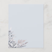 Budget Winter Pine Cone Floral Weddenschap (Achterkant)