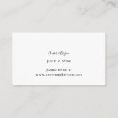 Budget Winter Pine Cone Greenery SM No Meal RSVP Informatiekaartje (Achterkant)