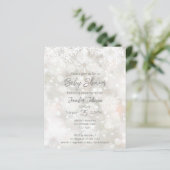 Budget Winter sneeuwpastelkleuren baby shower (Staand voorkant)