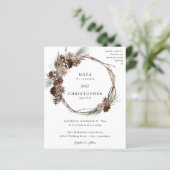 Budget Winter White Floral & Pine Wedding Wreate (Staand voorkant)