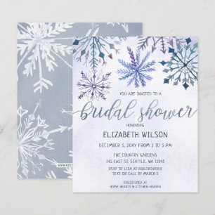 Budget Winter Wonderland Bridal Shower Uitnodiging