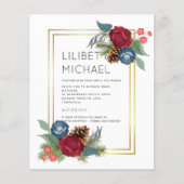 BUDGET Winterhuwelijk Bourgondië Tealblauw Modern (Voorkant)