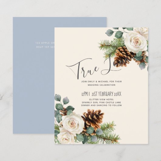 BUDGET Winterhuwelijk Eucalyptus Groene takken Roz (Voorkant / Achterkant)