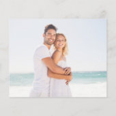 Budget wit-en-zwart foto-huwelijksuitnodiging (Achterkant)