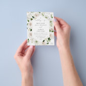 Budget Witte Bloem Bruiloft Flyer (Hand)