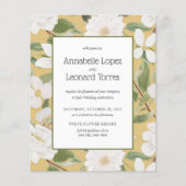 BUDGET Witte bloemen verlaat geel huwelijk (Voorkant)