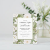 BUDGET Witte bloemen verlaat geel huwelijk (Staand voorkant)