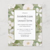 BUDGET Witte bloemen verlaat geel huwelijk (Voorkant)