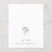 Budget Witte Boho Bloemen Bruiloft V3 LN Flyer (Achterkant)