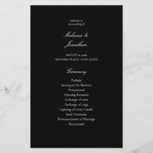 Budget Witte Elegante Trouwceremonie - Zwarte MED Flyer