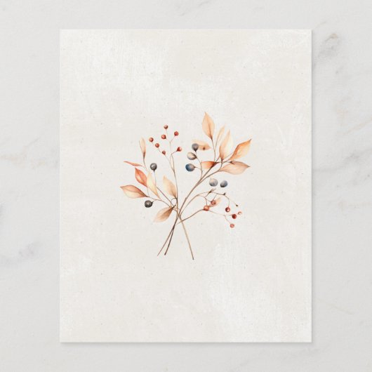 BUDGET Witte pompoen 19e verjaardag uitnodiging (Achterkant)