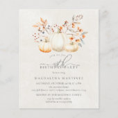 BUDGET Witte pompoen 40e verjaardag uitnodiging (Voorkant)