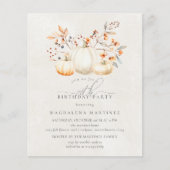 BUDGET Witte Pompoen 70e verjaardag uitnodiging (Voorkant)