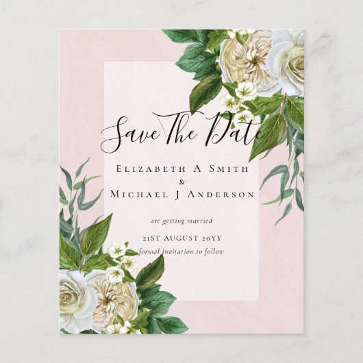 BUDGET WITTE ROZEN SPAREN DATA TROUW CHIC FLYER (Voorkant)