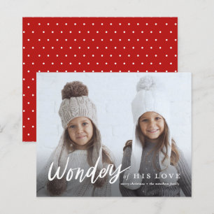 Budget Wonders of His Love Foto Kerstkaart