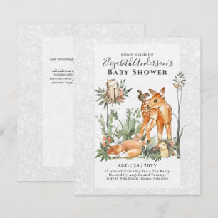 BUDGET Woodland Animals Baby Boy Girl Shower INV's