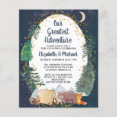 Budget Woodland Couples Baby shower Invitation (Voorkant)