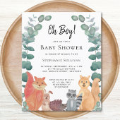 Budget Woodland Forest Animals Baby shower Invite