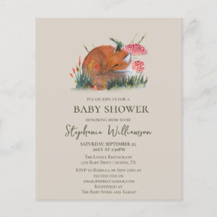 Budget Woodland Fox Autumn Baby shower