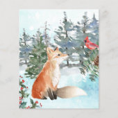 Budget Woodland Fox Kerstmis (Voorkant)