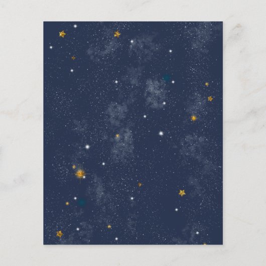 Budget Woodland Night Sky Baby Sprinkle (Achterkant)