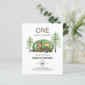 Budget Woodland Truck Happy Camper Kids Verjaardag (Staand voorkant)