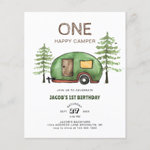 Budget Woodland Truck Happy Camper Kids Verjaardag