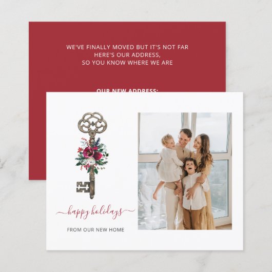 Budget xmas Key Nous avons Déplacé la carte de vac (Devant / Derrière)