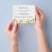 Budget Yellow Floral — brochure (Hand)