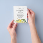 Budget Yellow Floral Wedding Flyer (Hand)