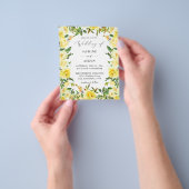 Budget Yellow Floral Wedding V2 Flyer (Hand)