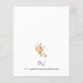 Budget Yellow Golden Floral Wedding (Achterkant)