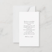 Budget Zacht Blauw Bloemen Baby shower Dank u Notitiekaartje (Achterkant)