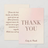 Budget zachte pastel bruiloft dank u bedankkaart (Voorkant / Achterkant)