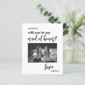 Budget zal je mijn bruidsmeisje zijn fotovoorstel (Staand voorkant)