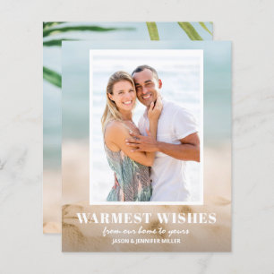 Budget Zand en Zee Beach Kaarten voor Kerstmis met