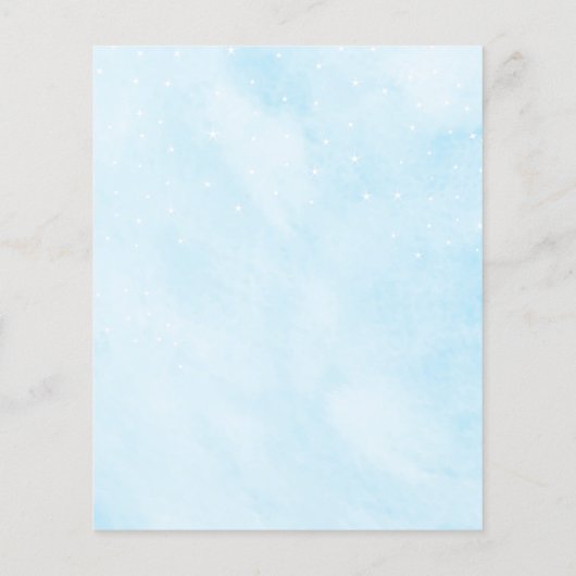 Budget Ze is op Cloud 9 bruids douche uitnodiging Flyer (Achterkant)