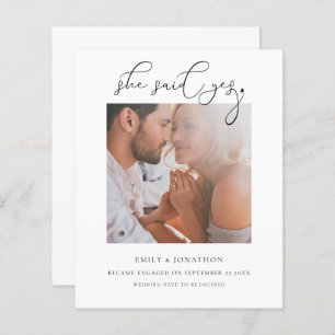 Budget Ze zei ja het Verloving van de Foto van het