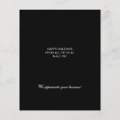 Budget Zebra Stripes Ornament Black Holiday Card (Achterkant)