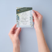 BUDGET Zee Glasgroene Eucalyptus Bladeren Bruiloft Flyer (Hand)