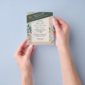 BUDGET Zee Glasgroene Eucalyptusbladeren Trouwfees Flyer (Hand)