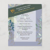 BUDGET Zee Glasgroene Eucalyptusbladeren Trouwfees Flyer (Voorkant)