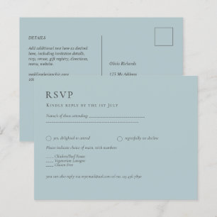 BUDGET Zee Glass Sage Green Monochrome Weddenschap Briefkaart