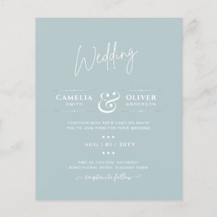 BUDGET Zee Glass Sage Green Monochrome Weddenschap Flyer