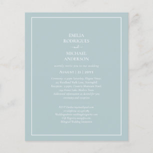 BUDGET Zee Glass Sage Green Monochrome Weddenschap Flyer