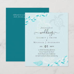 BUDGET Zeeschildpadden STRAND Bruiloft Koraal Teal