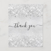 BUDGET zilverglitterstof op jaardag bedankt (Voorkant)