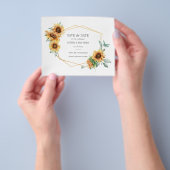 Budget Zonnebloem Bloem Geometrisch Bewaar de datu Flyer (Hand)